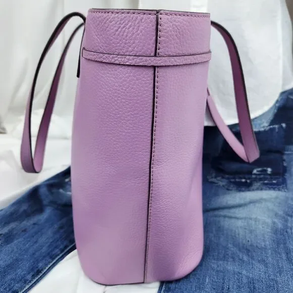🩵Kate Spade Lavender Valerian "Hayes" Pebbled Leather Tote Purse - Picture 7 of 16